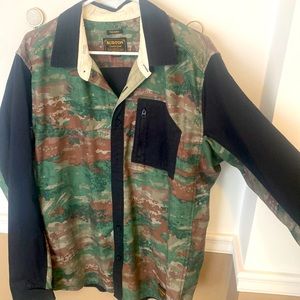 Burton camo button down